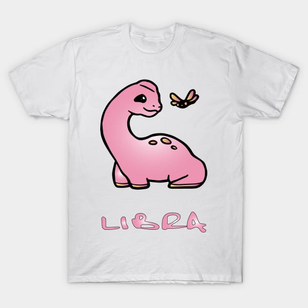 libra dinosaur baby T-Shirt by lazykitty